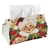 Kit de peinture de perles de No&euml;l et diamants en forme sp&eacute;ciale de forme PU bo&icirc;te de mouchoirs