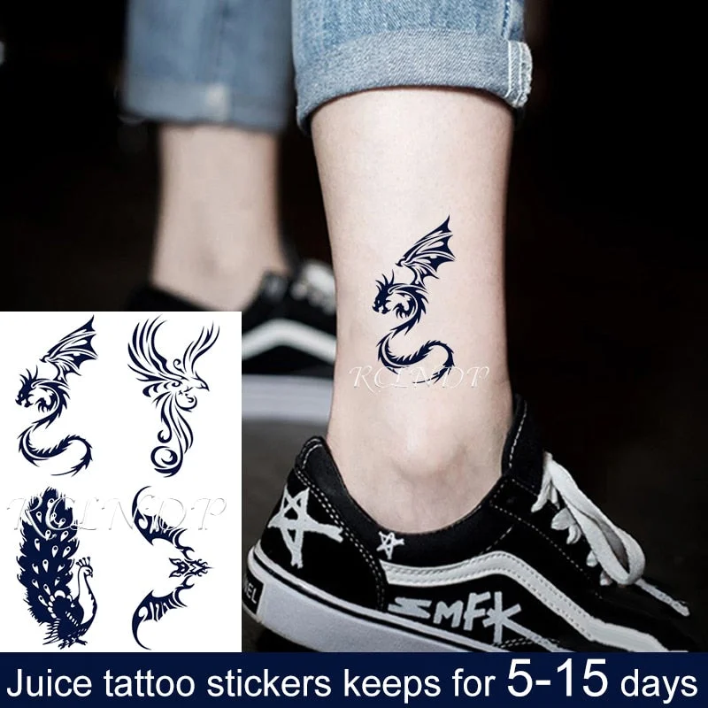 Waterproof Temporary Juice ink Sticker Egyptian Ancient Greek Mythology Cleopatra Fruit Gel Long lasting Tattoo for men women