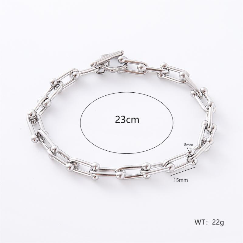 Retro Unisex Vintage Round Stainless Steel Electroplating Bracelets