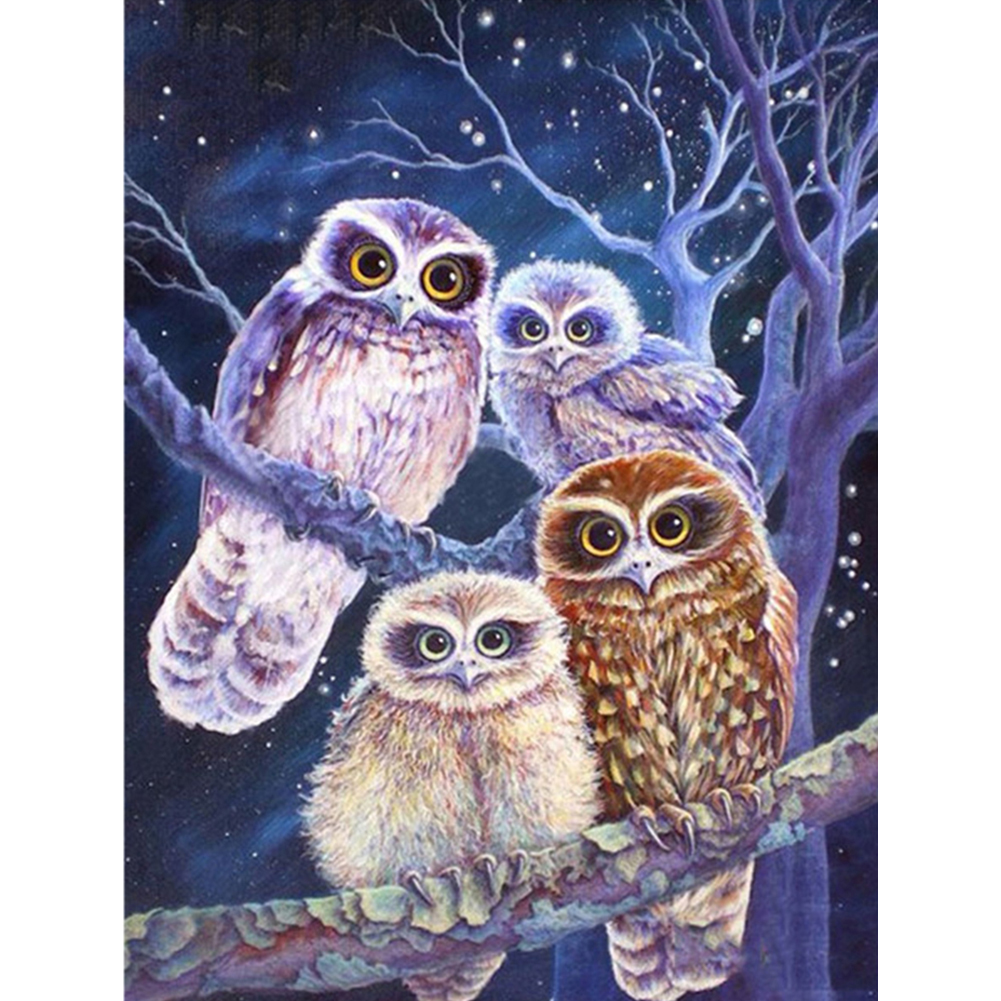 

Owl - 11CT Stamped Cross Stitch - 40*50CM, 501 Original