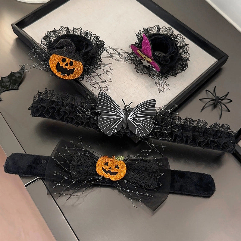 Halloween IG Style Pumpkin Hat Butterfly Gauze Party Festival