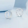 925 Sterling Silver Hypoallergenic CZ Earrings
