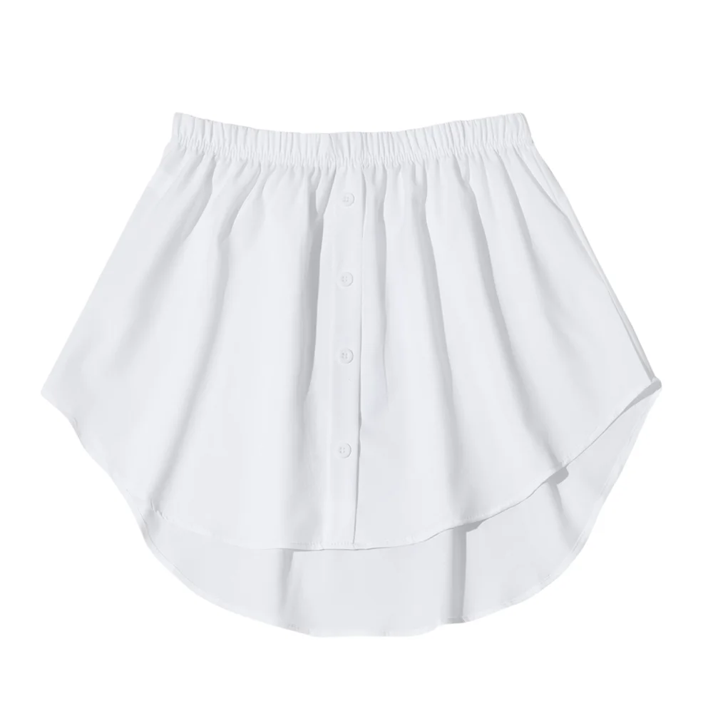 High Waist Fake Top Skirt Adjustable Mini Skirt Lower Sweep Layering Half-Length Underskirt False Splitting A Version Skirts