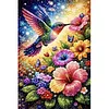 Flowers and Birds Full DIY 5D Round Drill Diamond Art Kits Large Size 40*60cm Diamond Dots Paintings Picture Arts Craft Diamond Crystal Rhinestones Painting Kits for Adults/Beginners Gift Home Decor