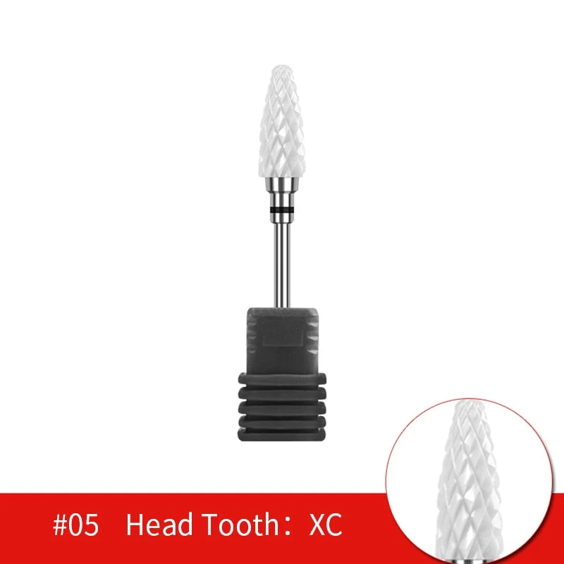 Nail Drill Bits Ceramic Milling Cutter Manicure Electric Nail Files Grinding Bits Mills Cutter Burr Pedicure Nail Art Tools-Nail Inspo