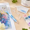 Resin Diamond Painting Point Drill Pen with 4 Various Tips Painting Arts 5D Point Drill Pen Diamonds Art Points Drills Pens for Nail Arts Rhinestone Decorations Cross-Stitch (Sky Blue)