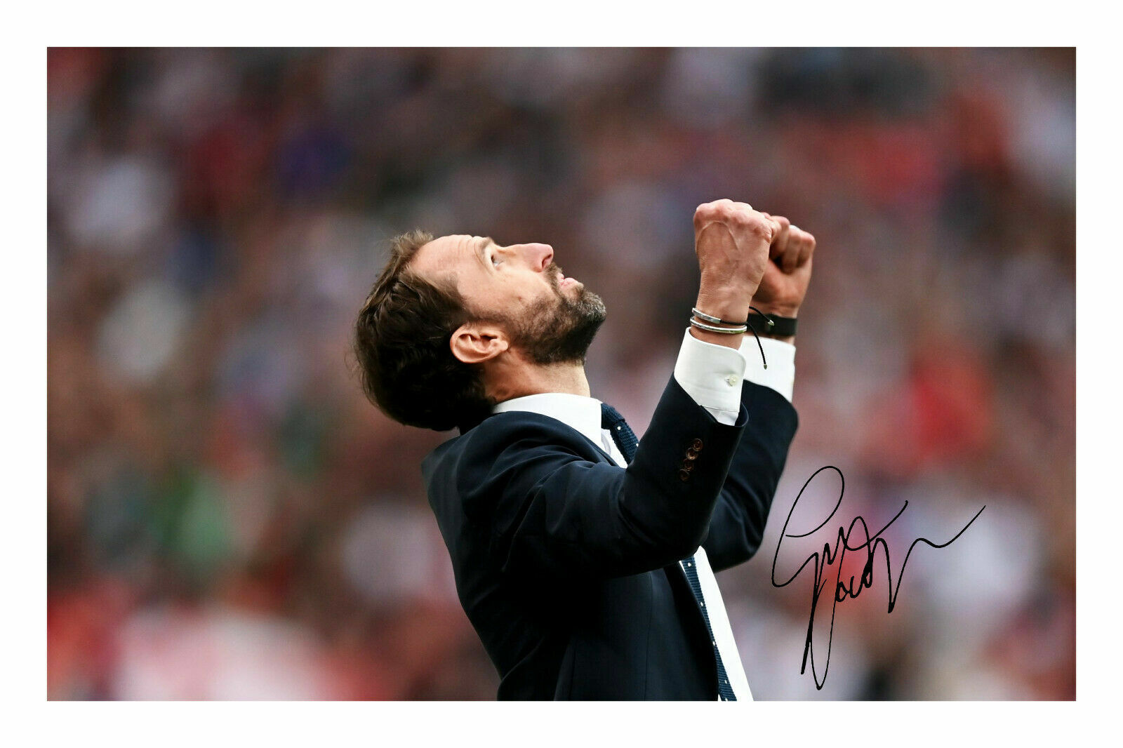 Gareth Southgate - England Euro 2020 2021 Autograph Signed Photo Poster painting Print