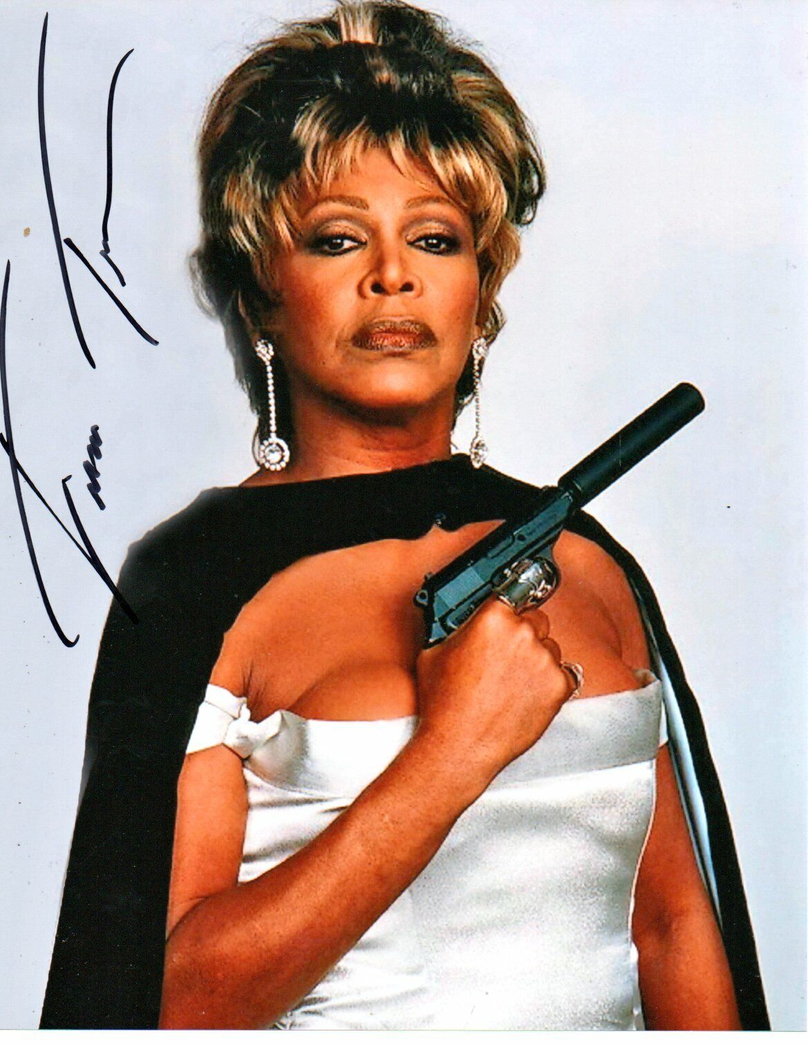 Hand Signed Tina Turner Goldeneye James Bond 10x8 Photo Poster painting Autograph Sticker Coa