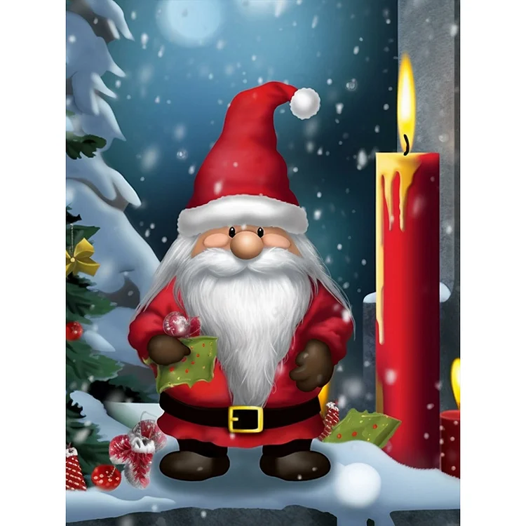Full Round Diamond Painting - Christmas Santa Claus  Gnome 30*40CM