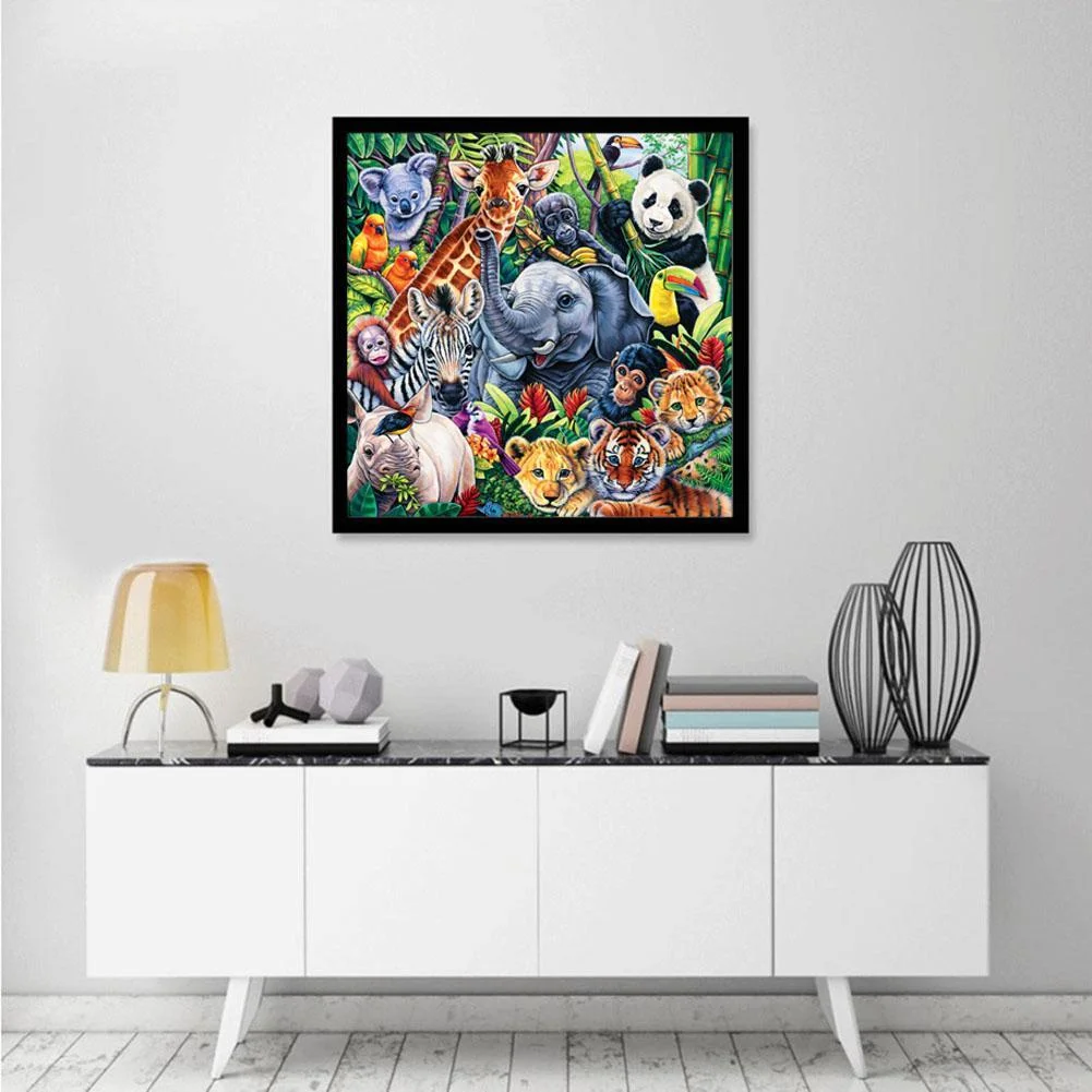 Diamond Painting - Full Round Drill - Variety of Animals(30*30cm)