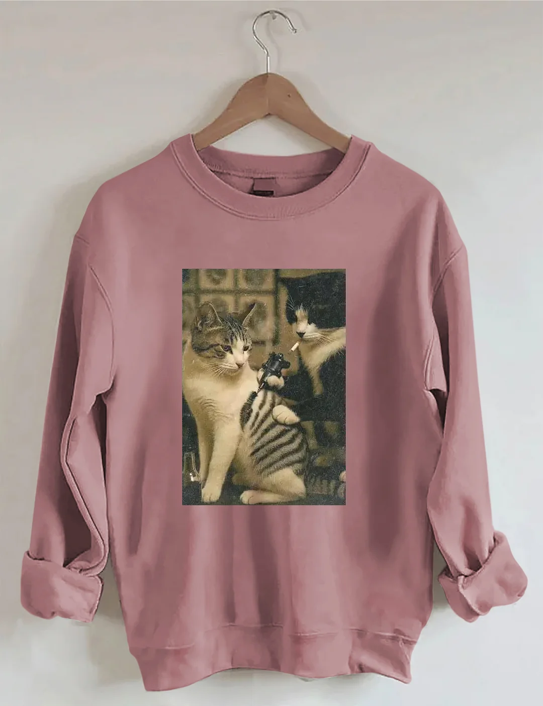 Funny Cat Tattoo Sweatshirt