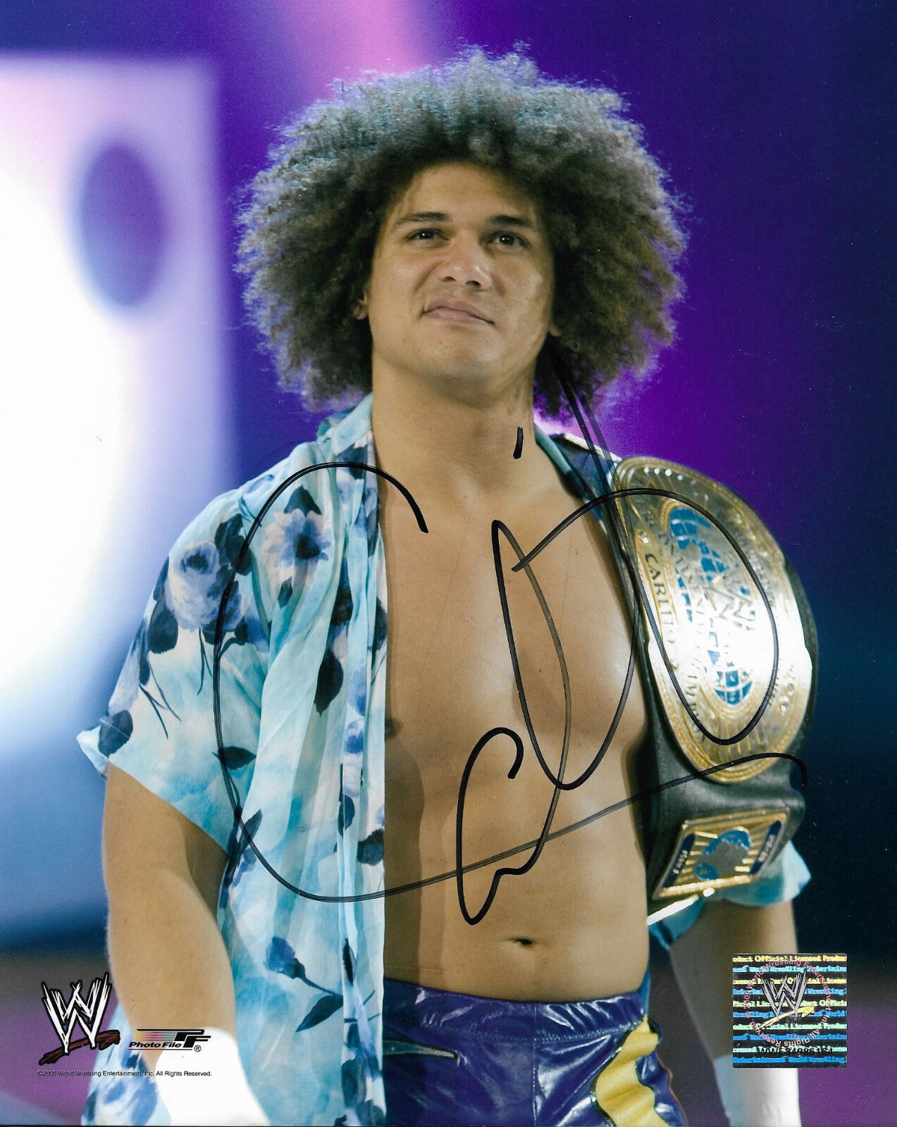 WWE CARLITO HAND SIGNED AUTOGRAPHED 8X10 Photo Poster paintingFILE Photo Poster painting WITH COA C2