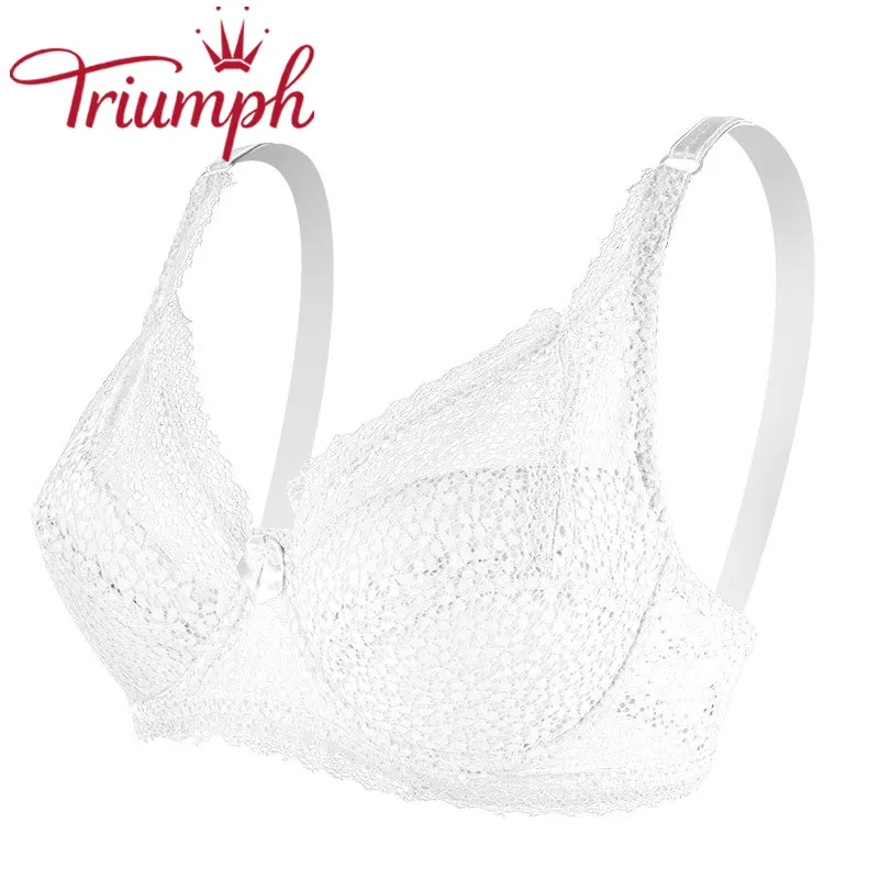 Triumph - Seksowny biustonosz push up wykonany z haftowanej koronki[M-6XL]