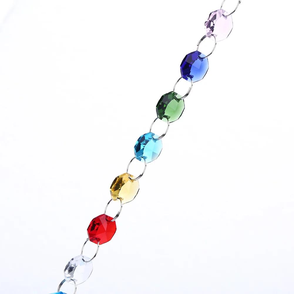 Hanging Crystal Ball Rainbow Prism Light Catcher Wind Chimes Decor (Green)