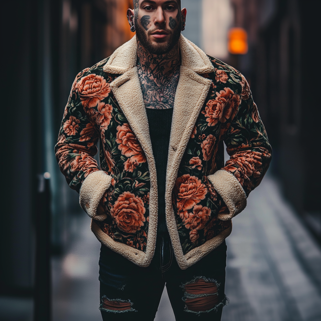 Street Fashion Casual Men's Jacket Printed Jacket Coat-inspireuse