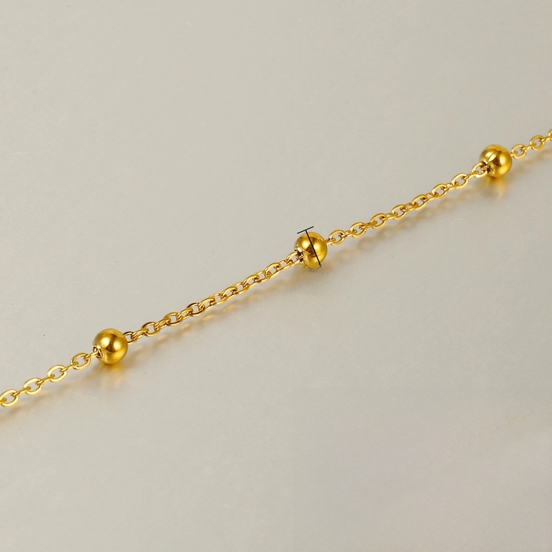 1 Piece 304 Stainless Steel 18K Gold Plated Cable Chain Snake Chain 42+5cm Jewelry Accessories Chain