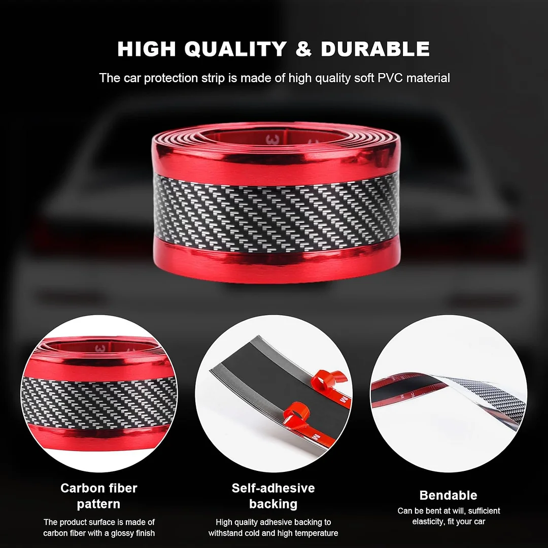 Car door anti-collision and anti-scratch cover sticker, waterproof carbon fiber door sill protection tape