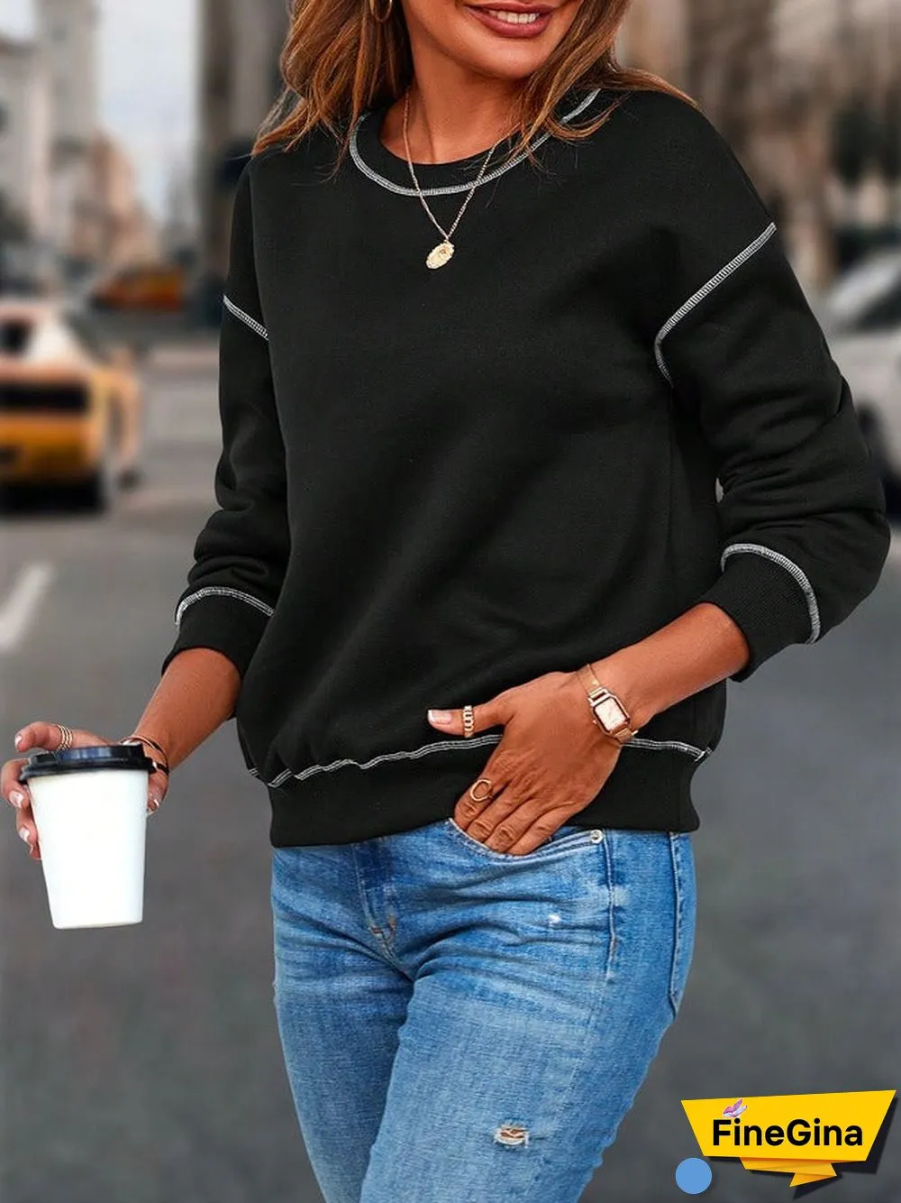 Cool Black Long Sleeve Top