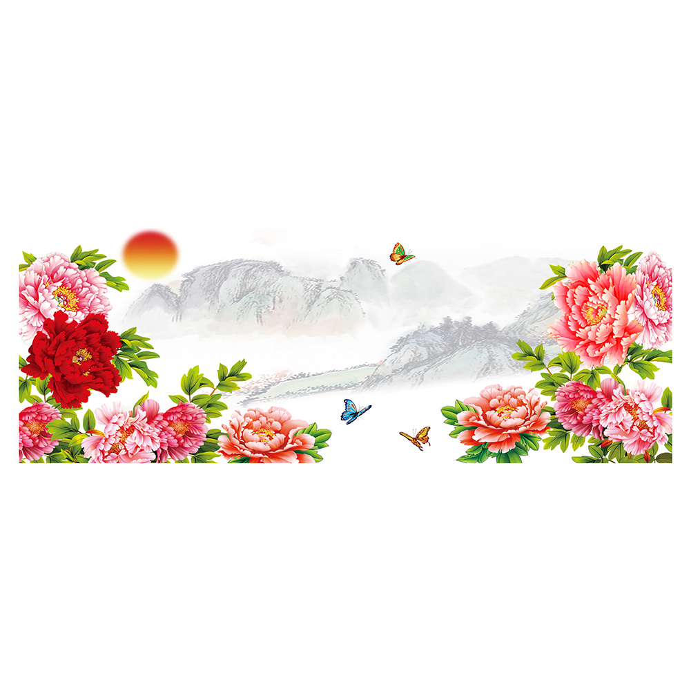 

Phoenix Flowers - 11CT Stamped Cross Stitch - 110*40CM, 501 Original