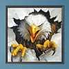 Adler, der die Wand durchbricht - Rundbohrer, Diamantmalerei - 40*40cm