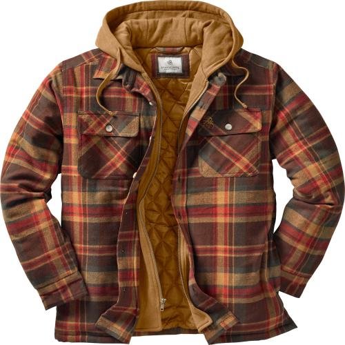 Men's Hooded Flannel Shirt Jacket
