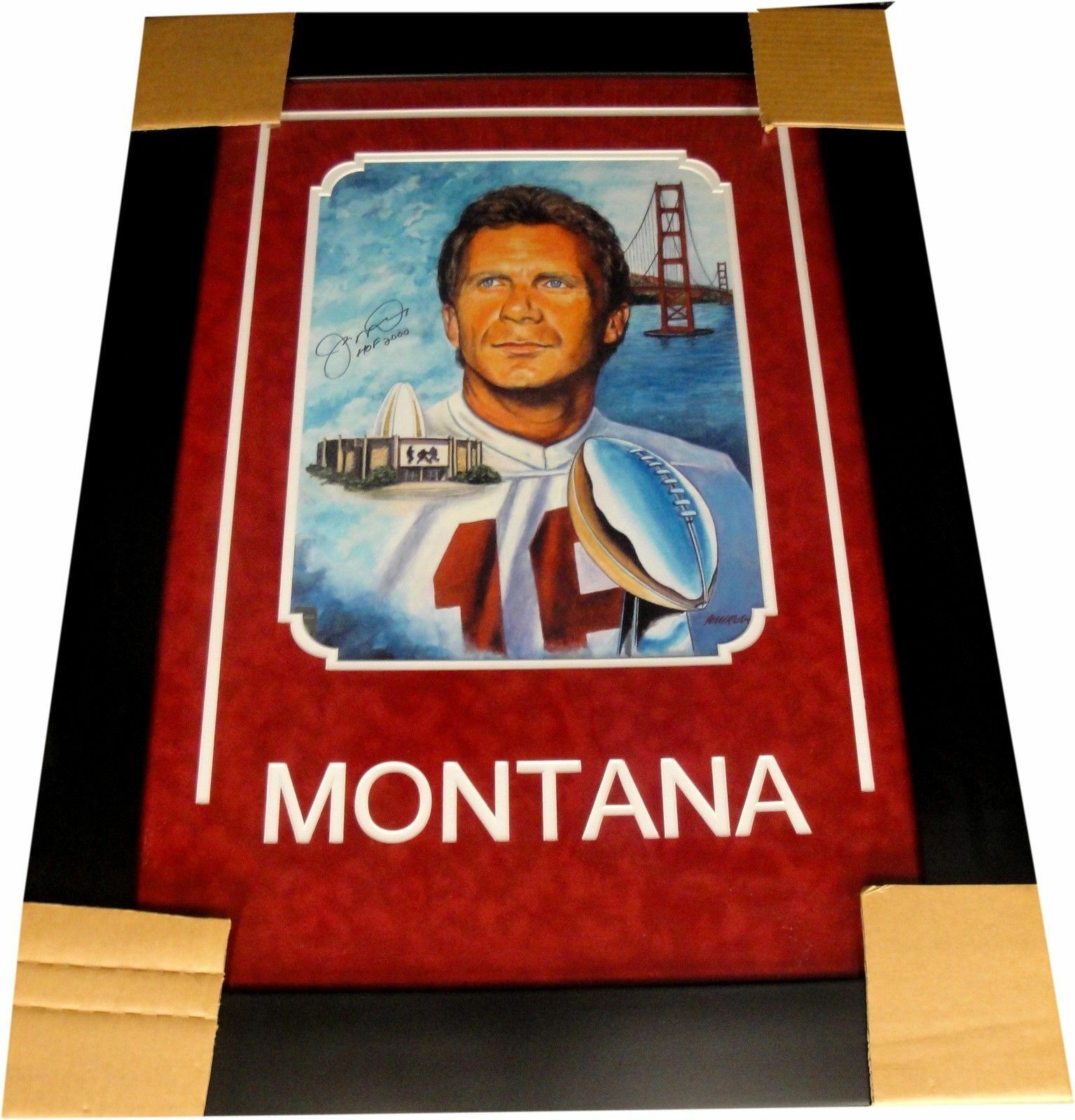 Joe Montana Hand Signed Autographed 16x20 Photo Poster painting Custom Framed 49ers