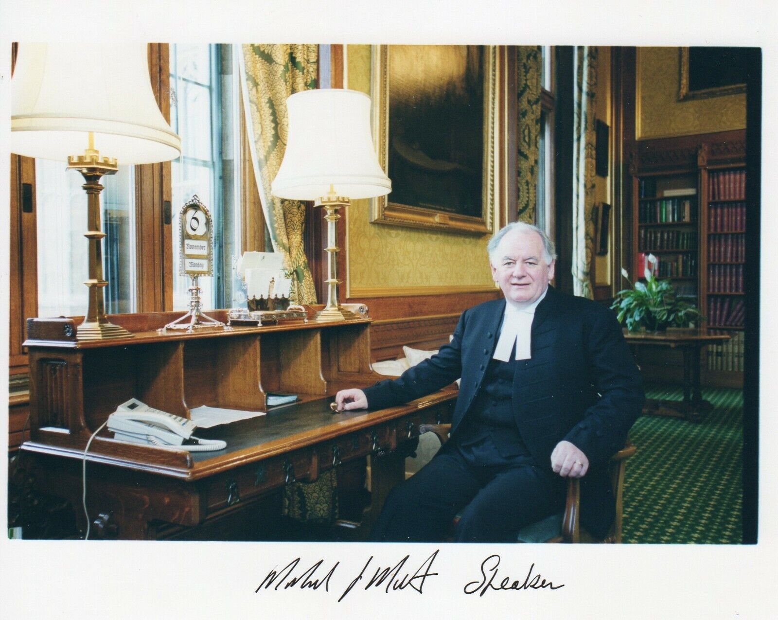 MICHAEL MARTIN AUTOGRAPH, Deceased, HOUSE OF COMMONS SPEAKER