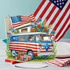 (US Only)Acrylic 2D Flat Print DIY Independence Day RV Diamond Art Tabletop Decorations