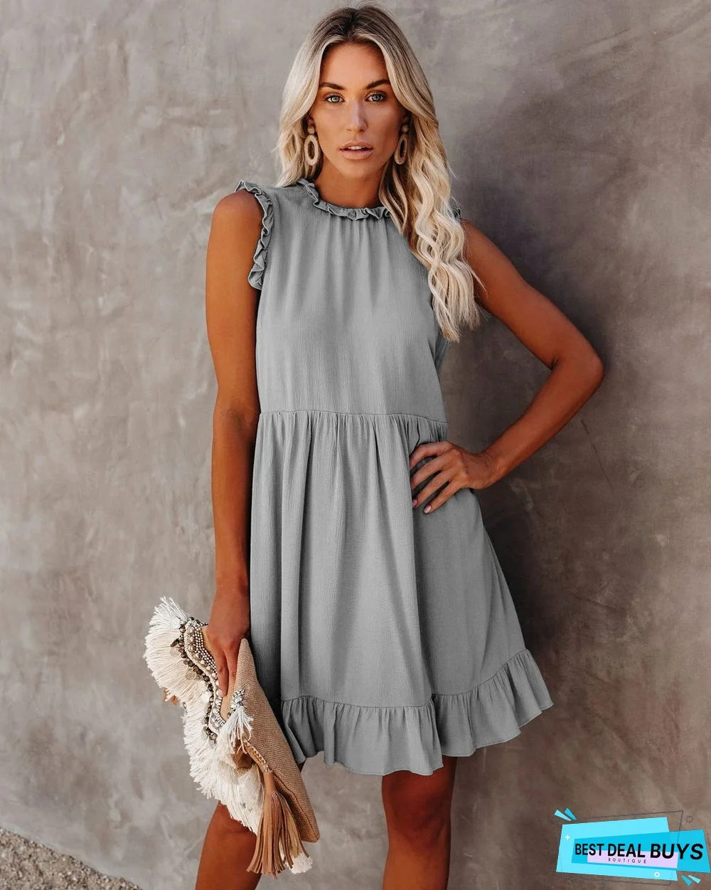 Summer Women's New Dress Ruffled Waist
