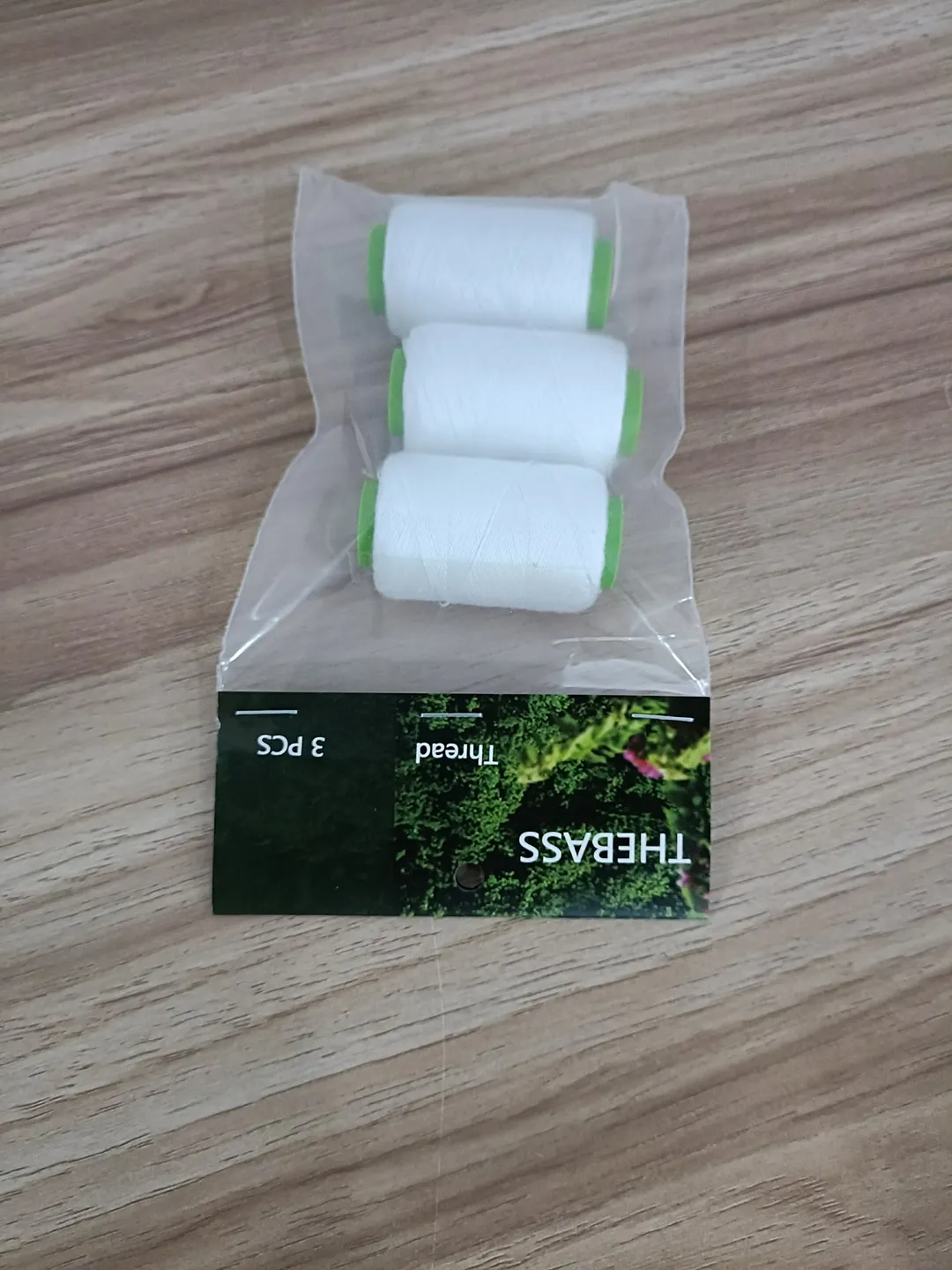 THEBASS Thread 3 Pack White String Sewing Thread Spools for Crochet and ...