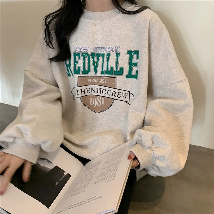 Uveng Uveng Round Collar Thin Long-Sleeved Hoodie Female Fashion Fall 2024 New Korean Version Student Coat Jacket Women's Wear