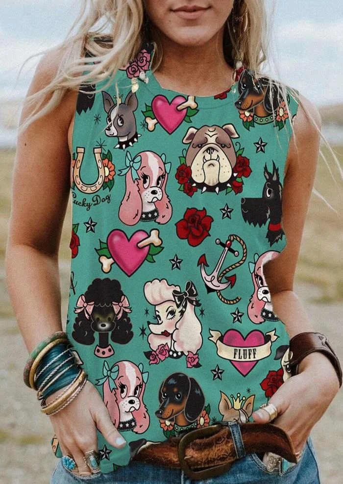 Women's Retro Animal Printed Vest
