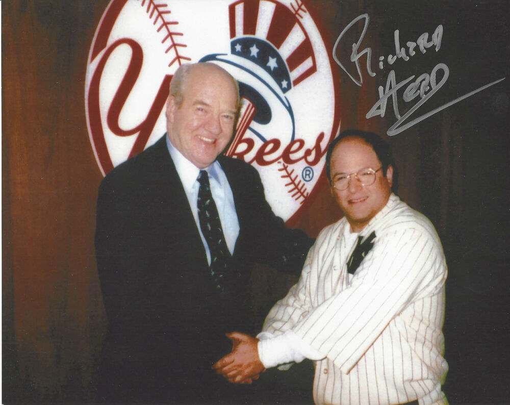 Seinfeld NYY GM  Richard Herd autographed 8x10 Photo Poster painting with George Constanza