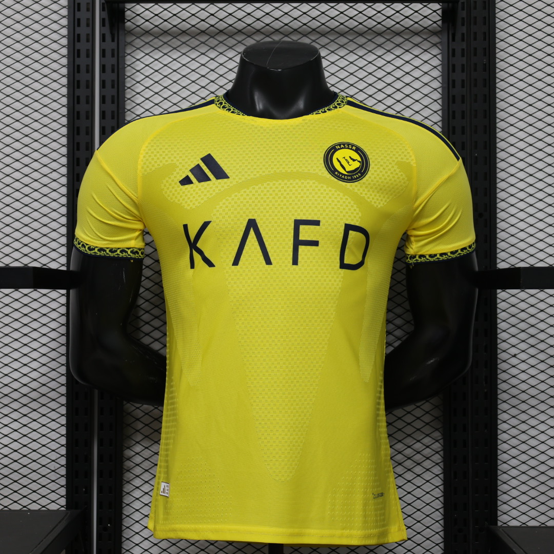 2026/2027 Player Version Al Nassr Home Football Shirt（The player version jersey is a bit tight, please pay attention to the size selection）