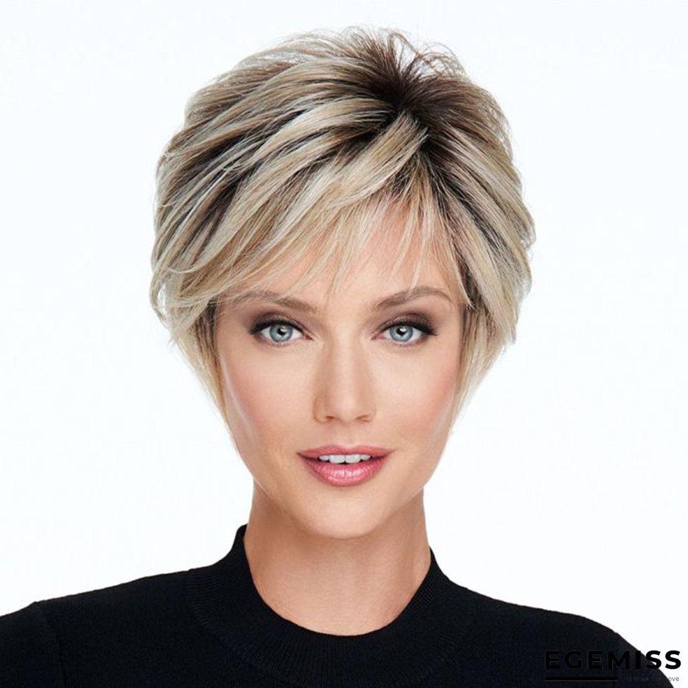 Beauty Wig Chemical Fiber Short Wig Gradient Headgear | EGEMISS