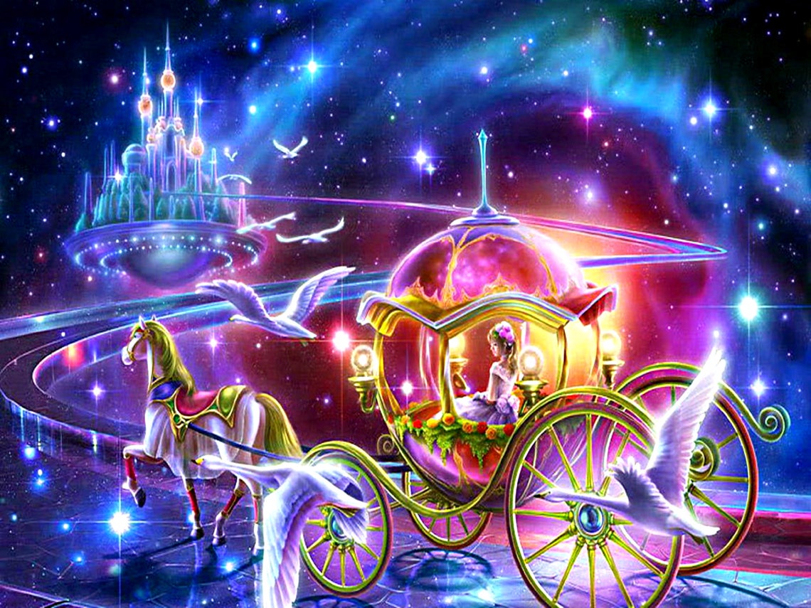 Disney Princess Cinderella Snow White 40*50CM(Canvas) Full Round Drill Diamond Painting gbfke