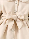 Kid Baby Girl Winter Fleece Coat Solid Bow Coats