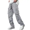 Pantaloni multitasche da lavoro con coulisse da uomo