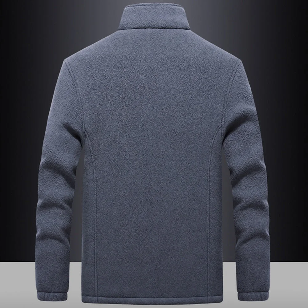 Huiketi Mens Thick Fleece Jackets Men Outwear Sportswear Wool Liner Warm Jackets Coats Man Thermal Coat Men Winter Coat Plus Size M- 9XL