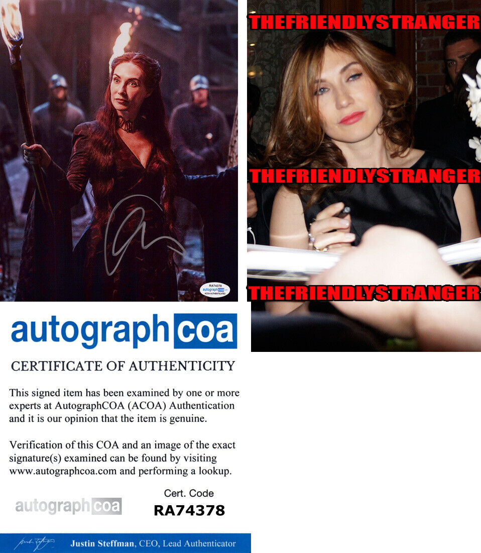 CARICE VAN HOUTEN signed Autographed GAME OF THRONES