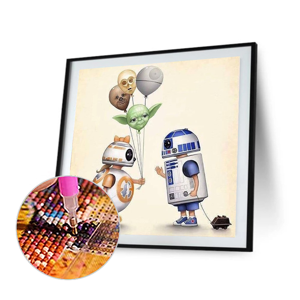 Star Wars Droids 30*30cm(canvas) full round drill diamond painting