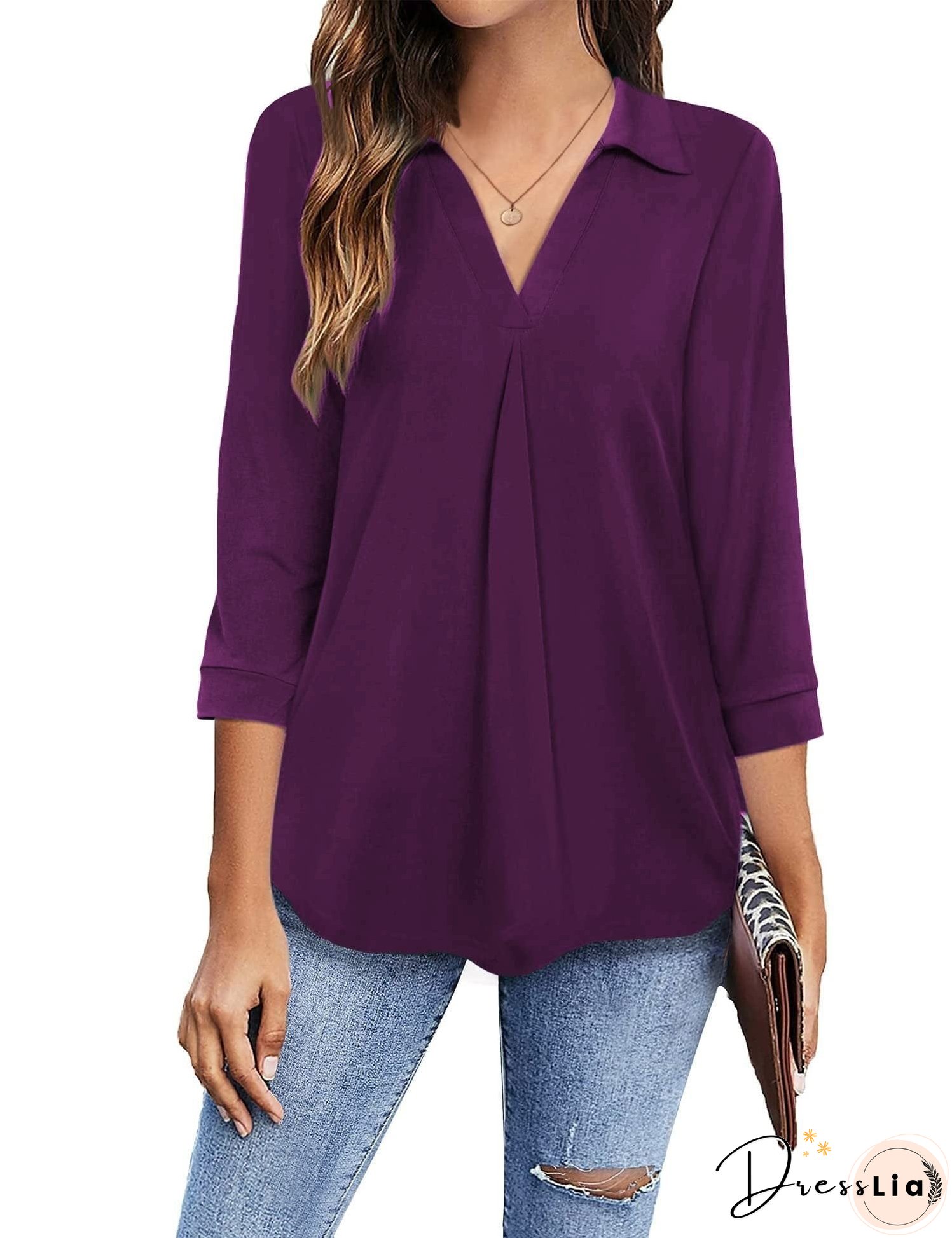 Elegant V Neck Blouse for Women