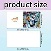 (US Only)6PCS Christmas Penguin DIY Diamond Art Greeting Cards Congratulations Cards