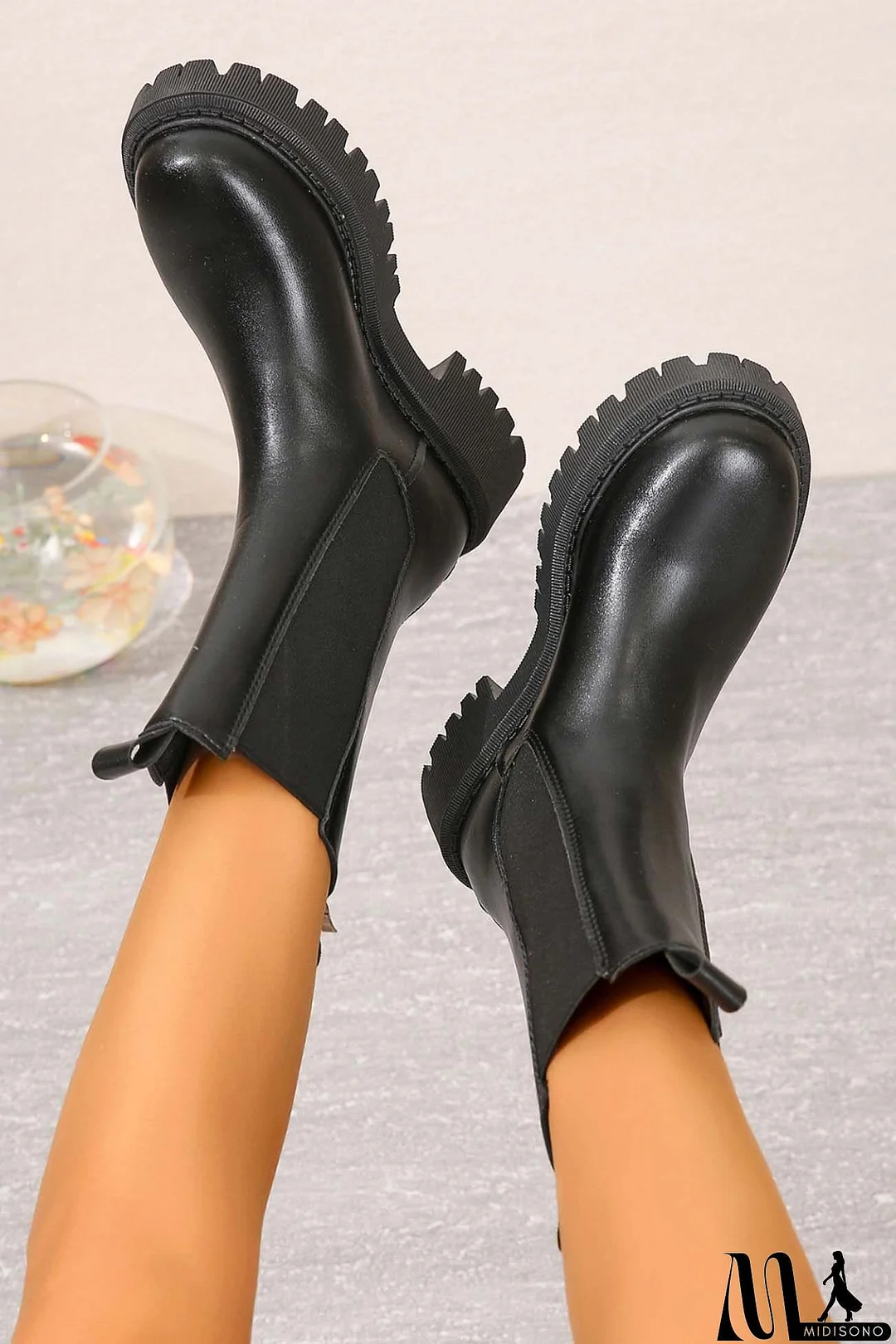 MidiSono - Chelsea Mid-Calf Platform Boots