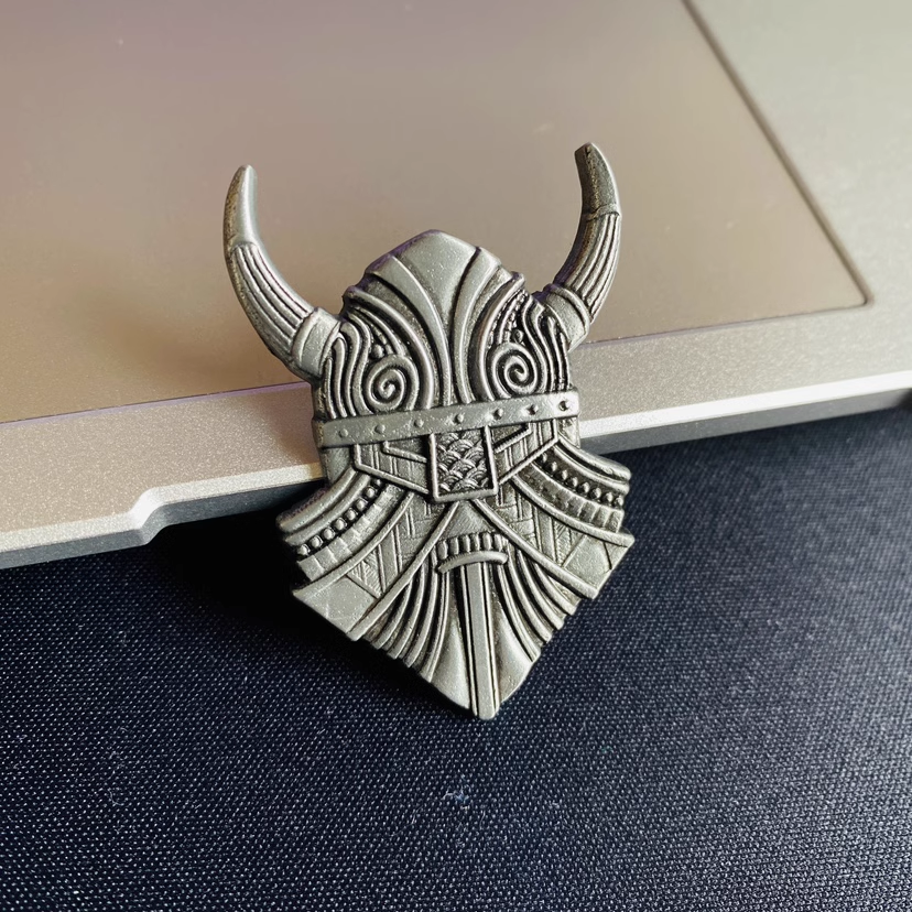 Vintage Viking Warrior / Odin / Thor's Hammer Viking Badge