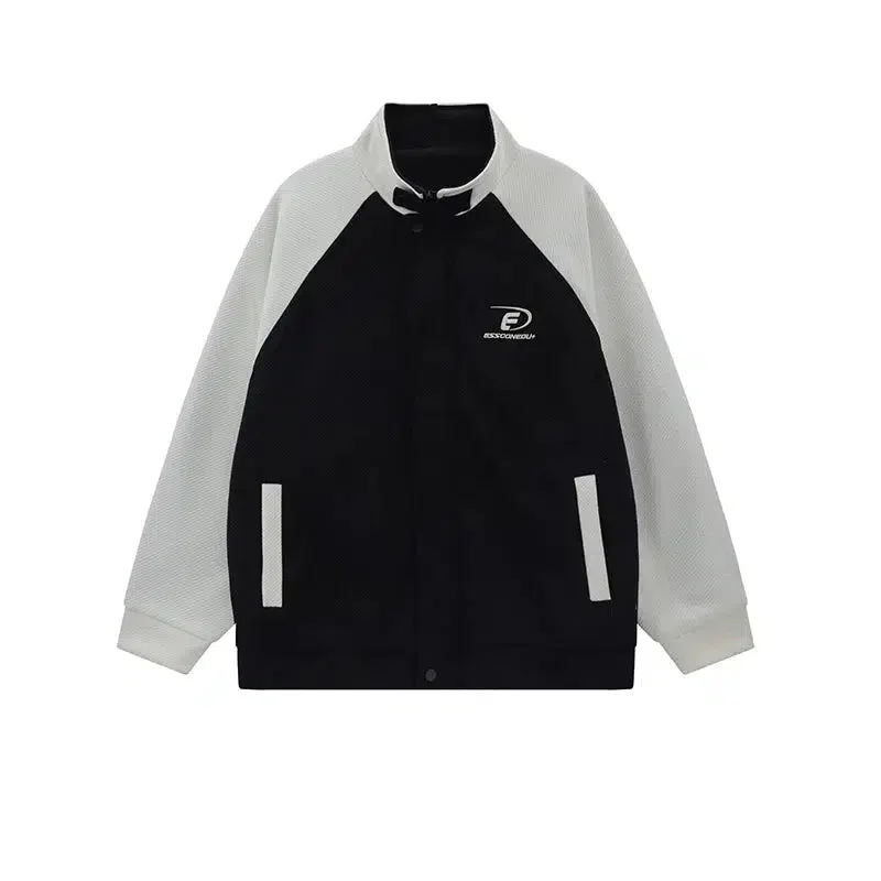 Aonga Color-blocked Stand Collar Sports Jackets