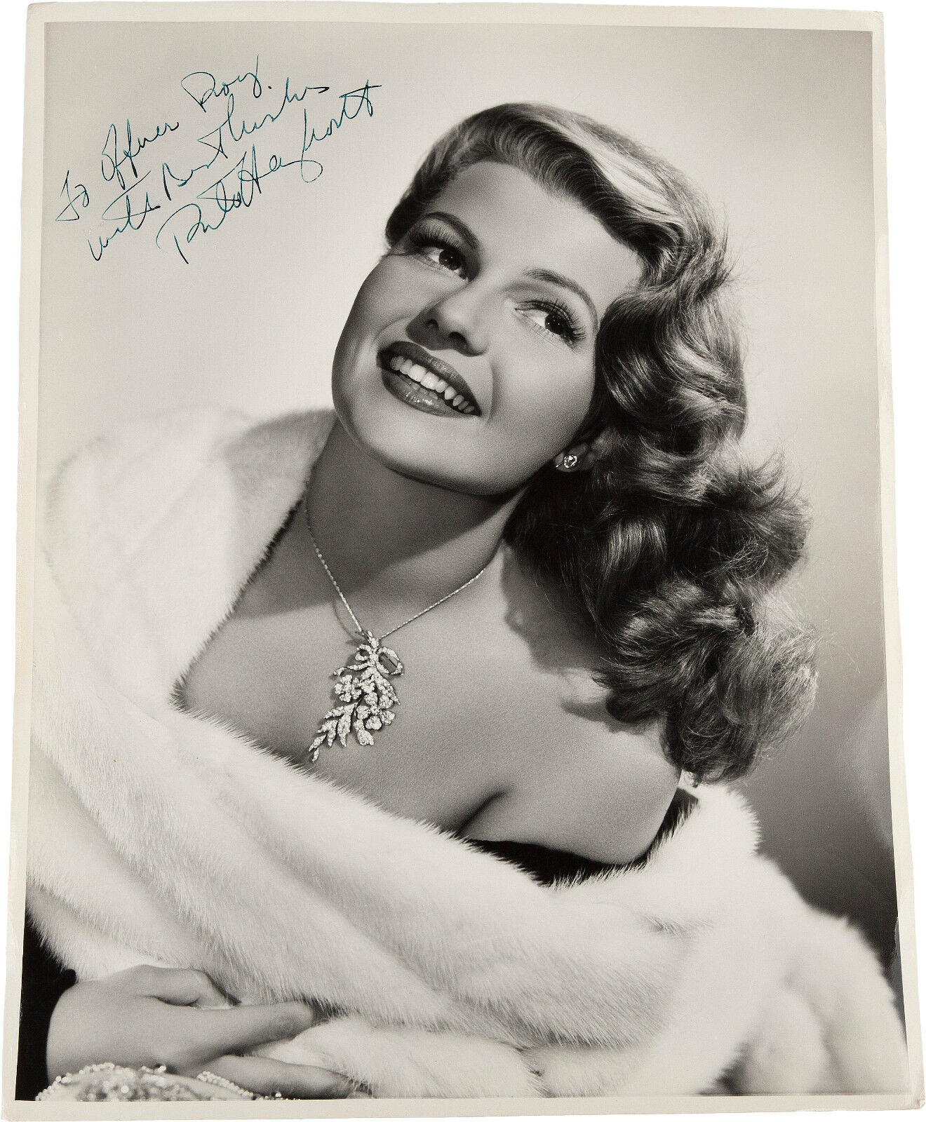 RITA HAYWORTH Signed Photo Poster paintinggraph - Film Star Actress - preprint