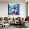 (US Only)Lantern Print Cross Stitch Kit 75x75cm DIY 14CT Egyptian Cotton Embroidery Art