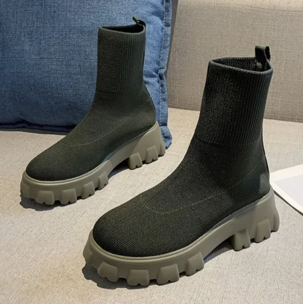 Breakj Breakj Women's Flying Sports Short Boots Women's Autumn And Winter New Women's Boots Large-Size One-Legged Pedal Socks Boots