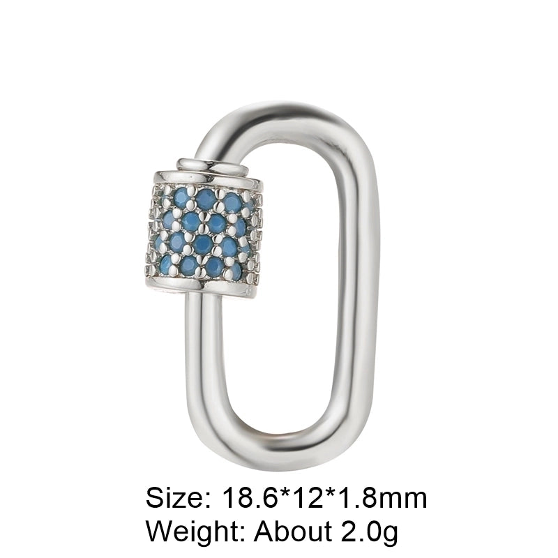 5 Pieces Minimalist Round Copper Plating Inlay Zircon 18k Gold Plated White Gold Plated Jewelry Accessories